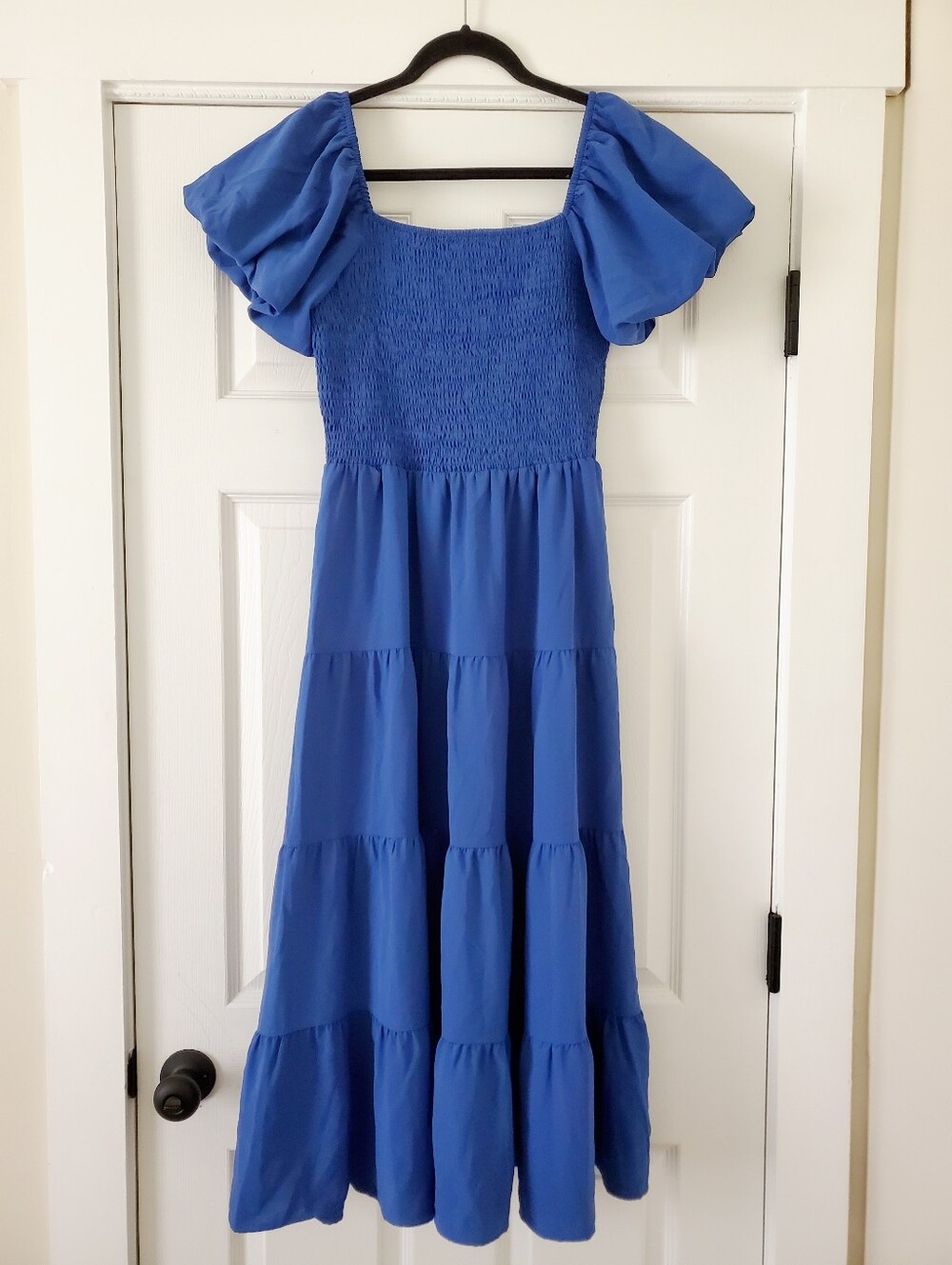 PrettyGarden Smocked Puff Sleeve Midi Dress - Picture 2 of 4